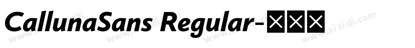 CallunaSans Regular字体转换